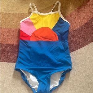 Hanna Andersson retro Colorful Kids Swimwear one piece size 5